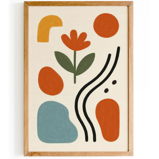 Retro Abstract Print - Minimalist Home Decor