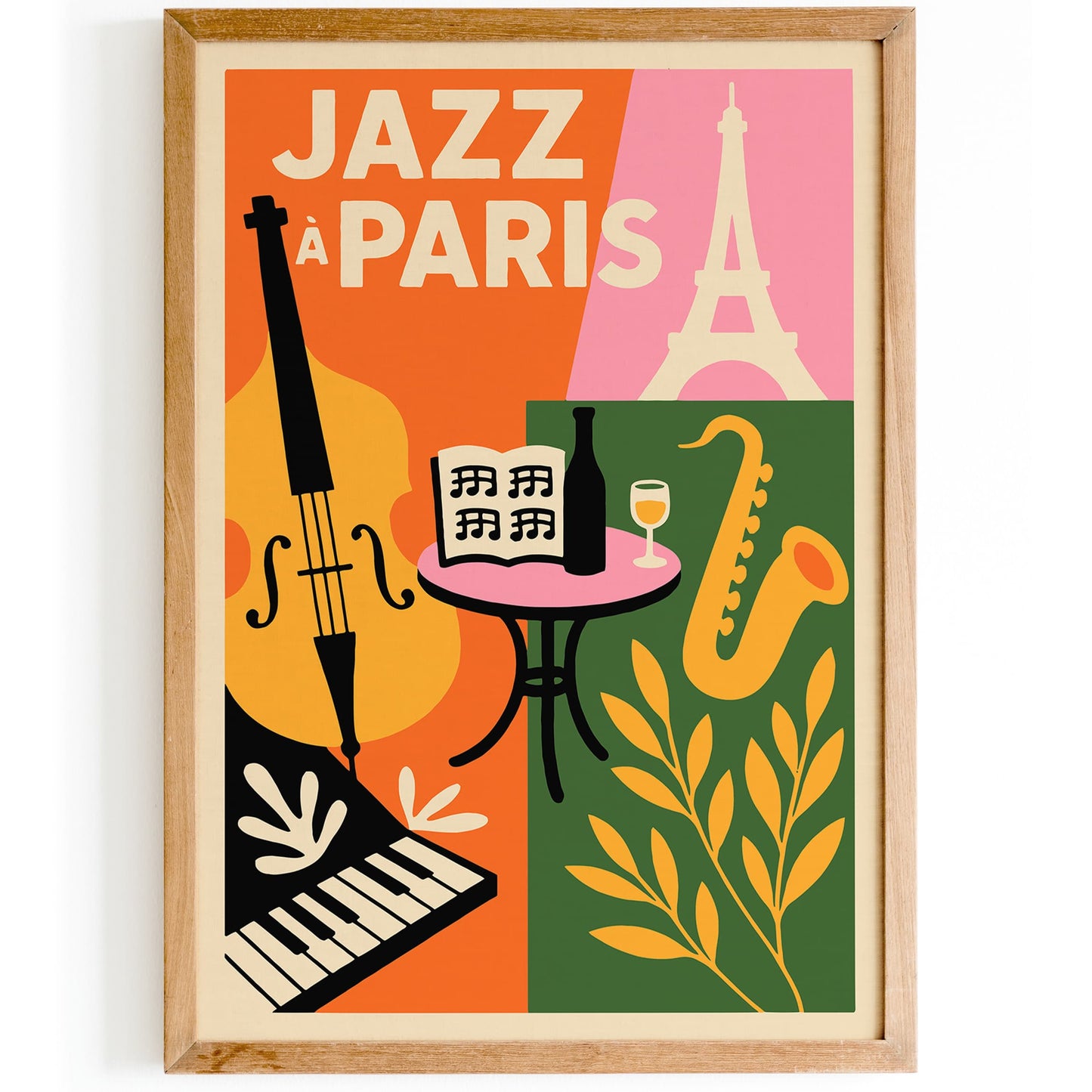 Jazz à Paris Poster - Colorful Music Wall Art