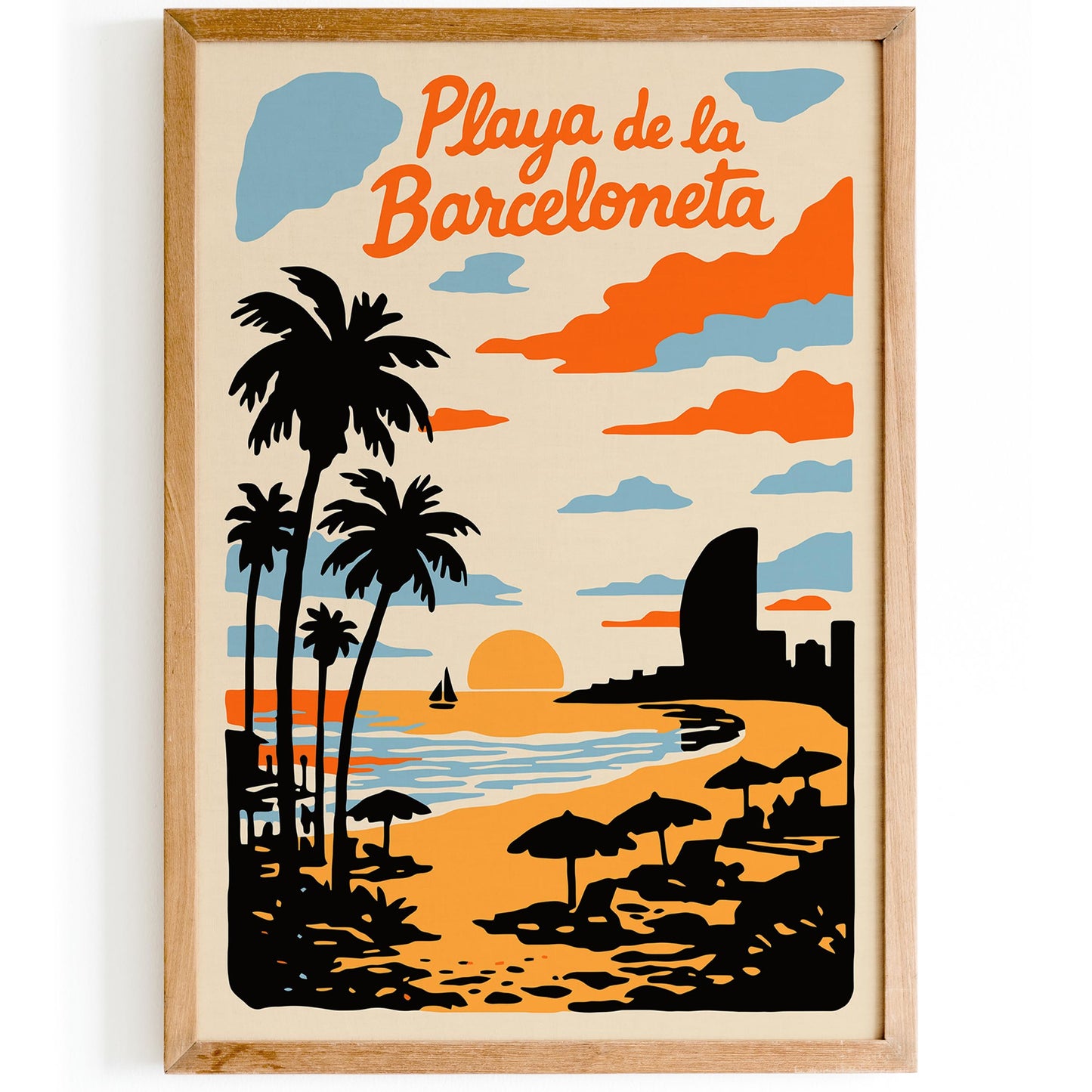 Playa de la Barceloneta Poster
