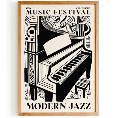 California Modern Jazz Music Poster
