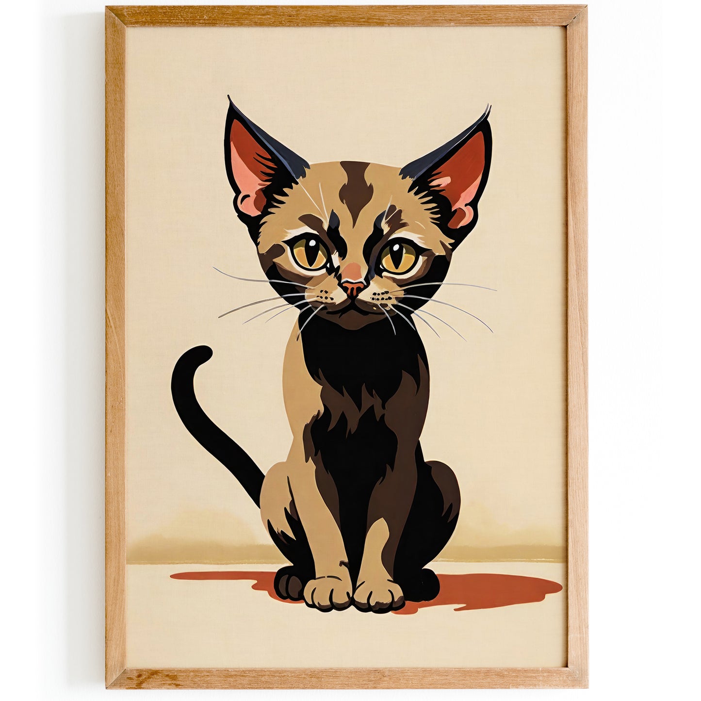 Cute Oriental Kitten Art Print