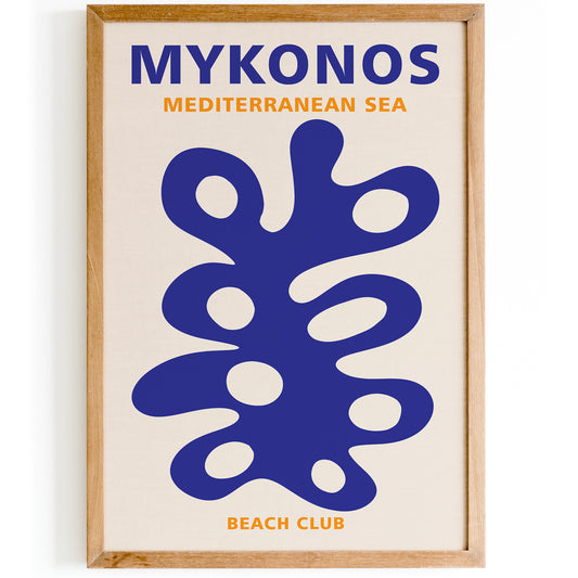 Mykonos Beach Club Poster