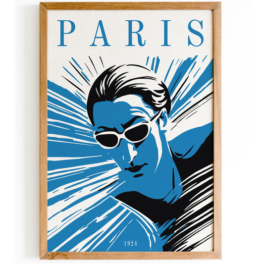 Paris 1924 Swimming Poster Print