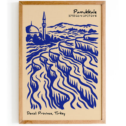 Pamukkale Poster - Turkey Travel Wall Art Print