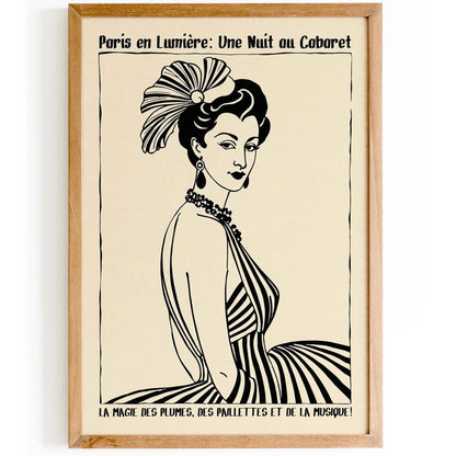 Paris Cabaret Night Poster Print