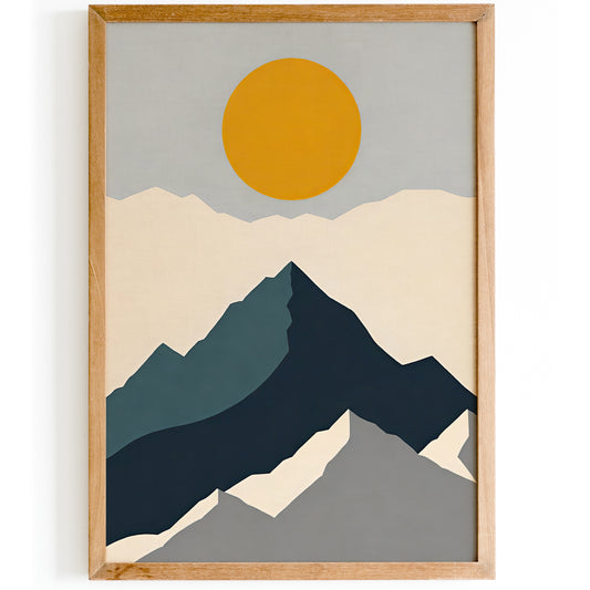 Sunset in the Mountains Poster