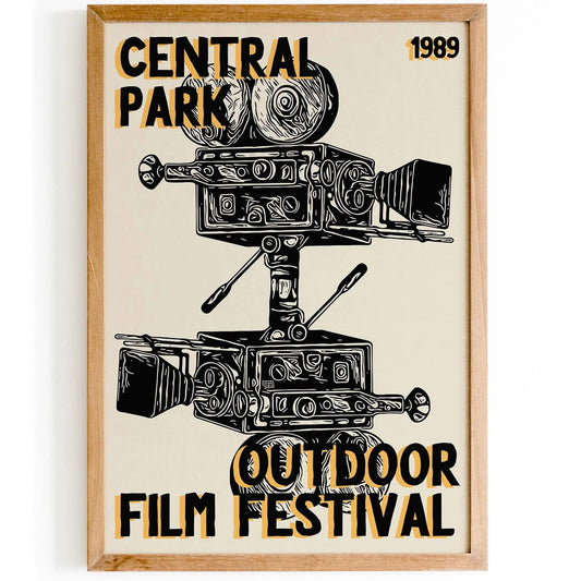 Retro Film Festival Art Print
