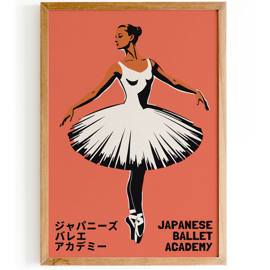 Japanese Ballet Academy Ballerina Art Print