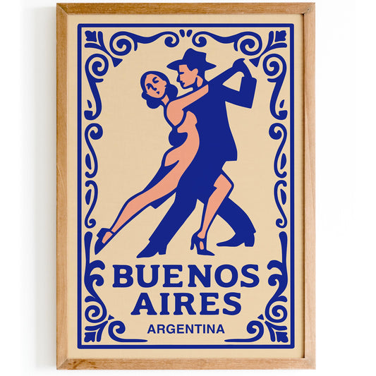 Buenos Aires Argentina Poster - Tango Dancers Wall Art