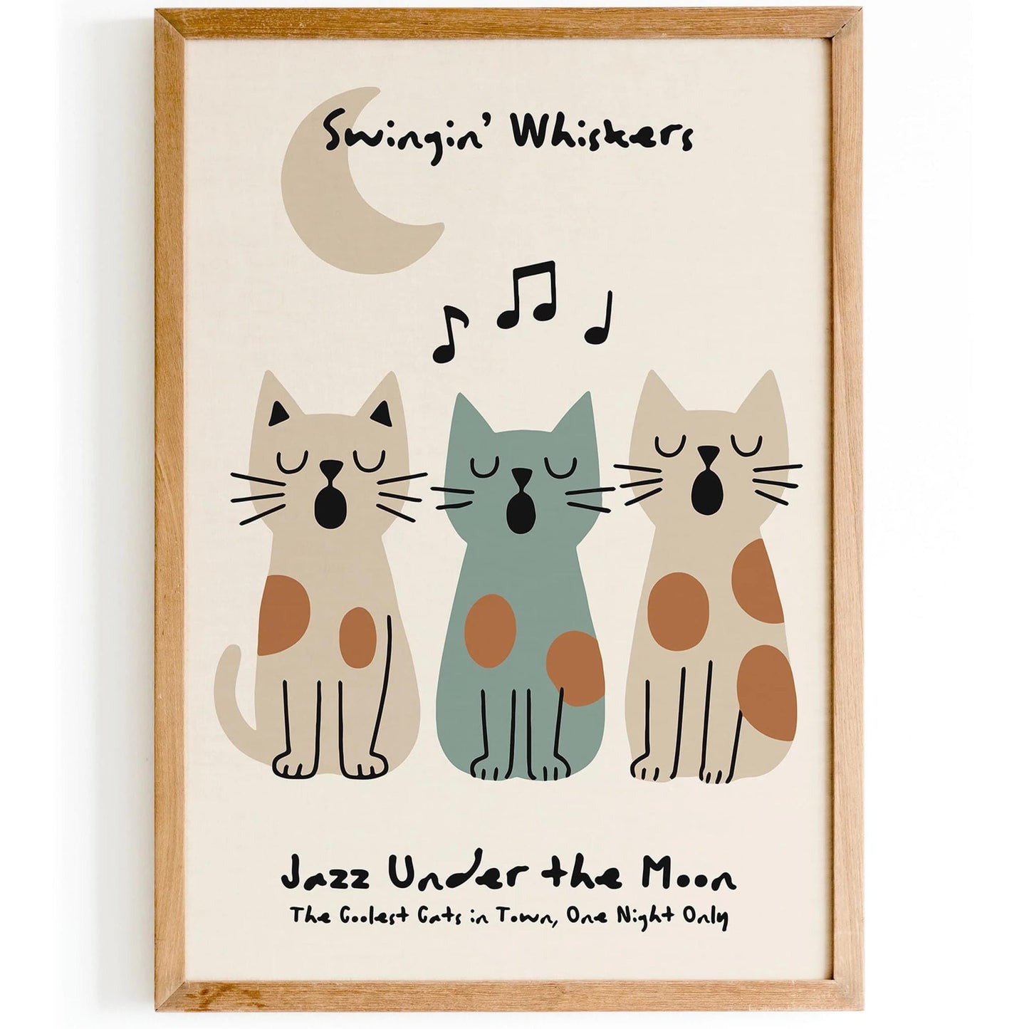 Jazz Night with Funny Singing Cats Poster