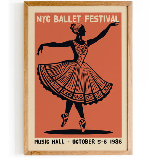 NYC Ballet Festival 1986 Poster Print