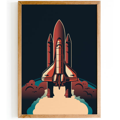 Minimal Space Shuttle Poster