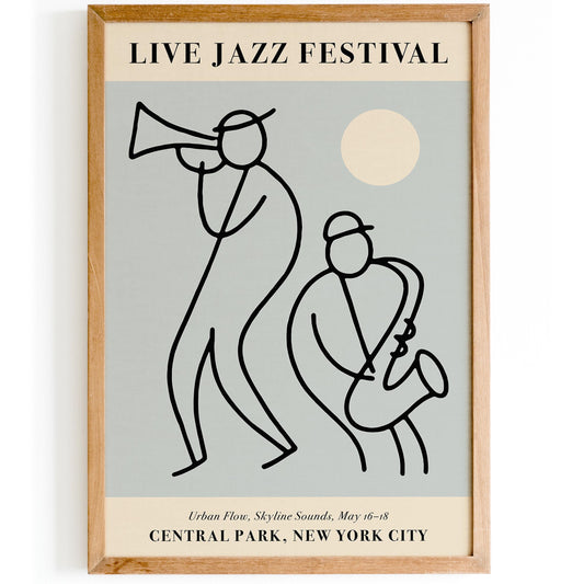 Live Jazz Festival, Central Park NYC Poster Print