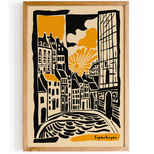 Copenhagen Scandinavian Cityscape Poster