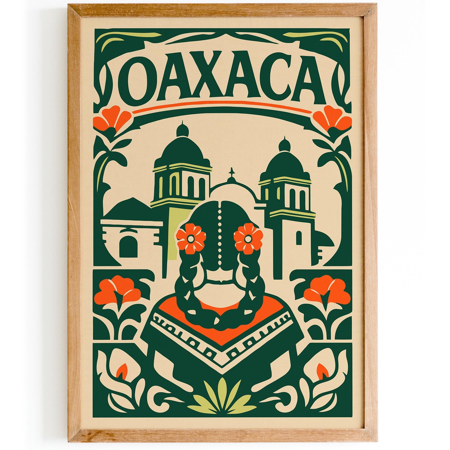 Oaxaca Mexico City Wall Art Print 2026 – Travel Poster