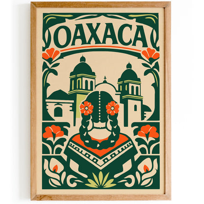 Oaxaca Mexico City Wall Art Print 2026 – Travel Poster