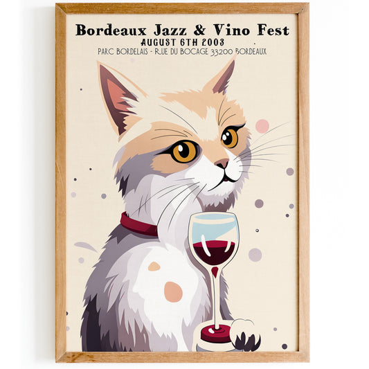 Bordeaux Jazz & Vino Fest 2003 Cat Poster