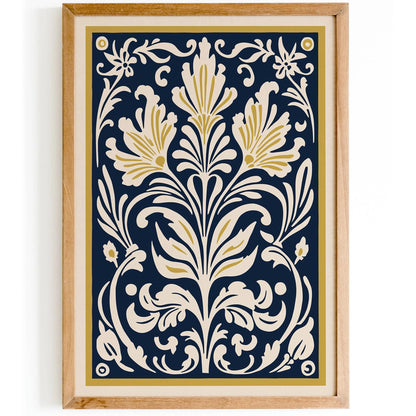 Elegant Rococo Botanical Print