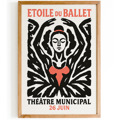 Ballet Silhouette Poster Print