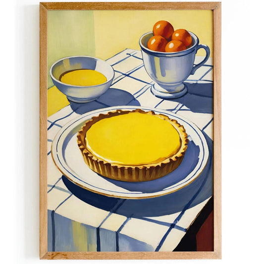 Lemon Tart Still Life Kitchen Poster
