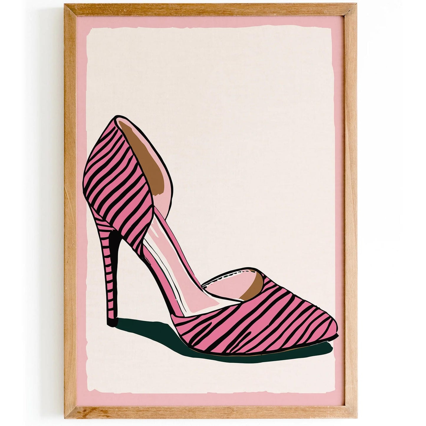 Zebra Heels Fashion Wall Art Print