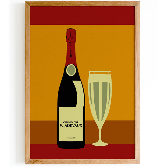 French Champagne Vintage Poster