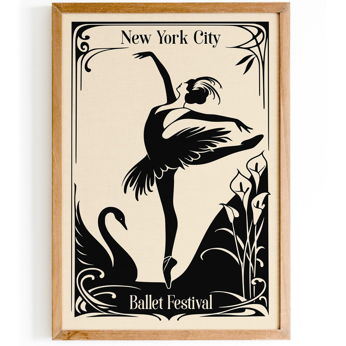 NYC Ballet Festival Art Deco Vintage Poster