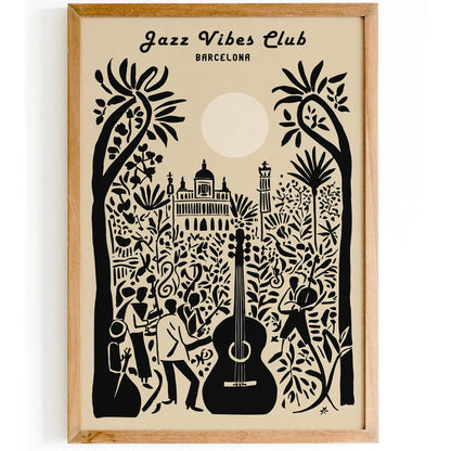 Barcelona Jazz Club Music Poster 2025