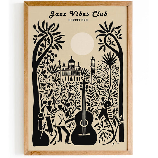 Barcelona Jazz Club Music Poster 2025