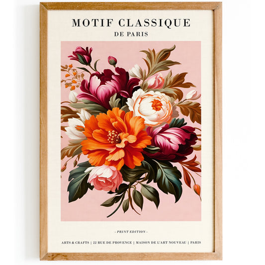 Motif Classique Floral Poster