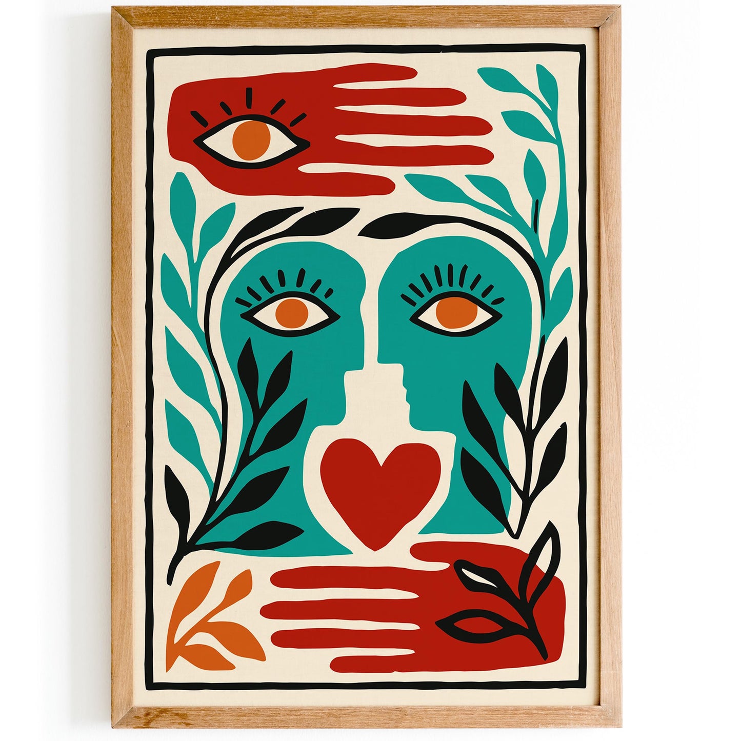 Surreal Face Poster - Abstract Portrait Wall Art Print