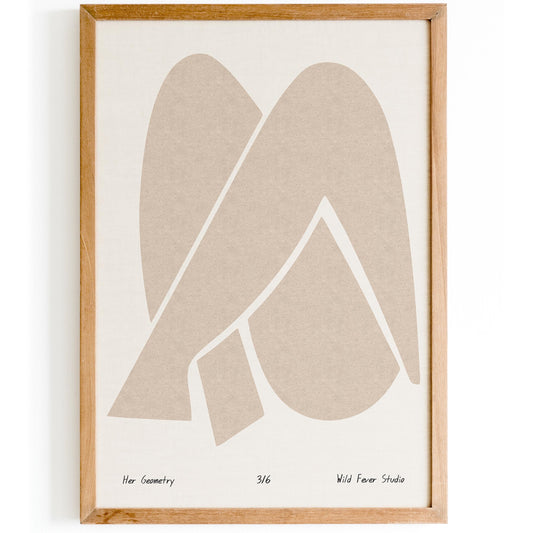 Her Geometry Wall Art - Abstract Modern Scandinavian Poster