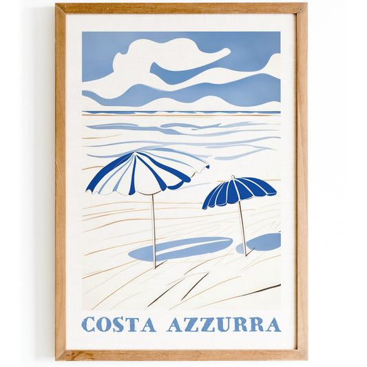 Costa Azzurra Holiday Travel Poster