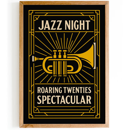 Jazz Night Poster - Roaring Twenties Art Print