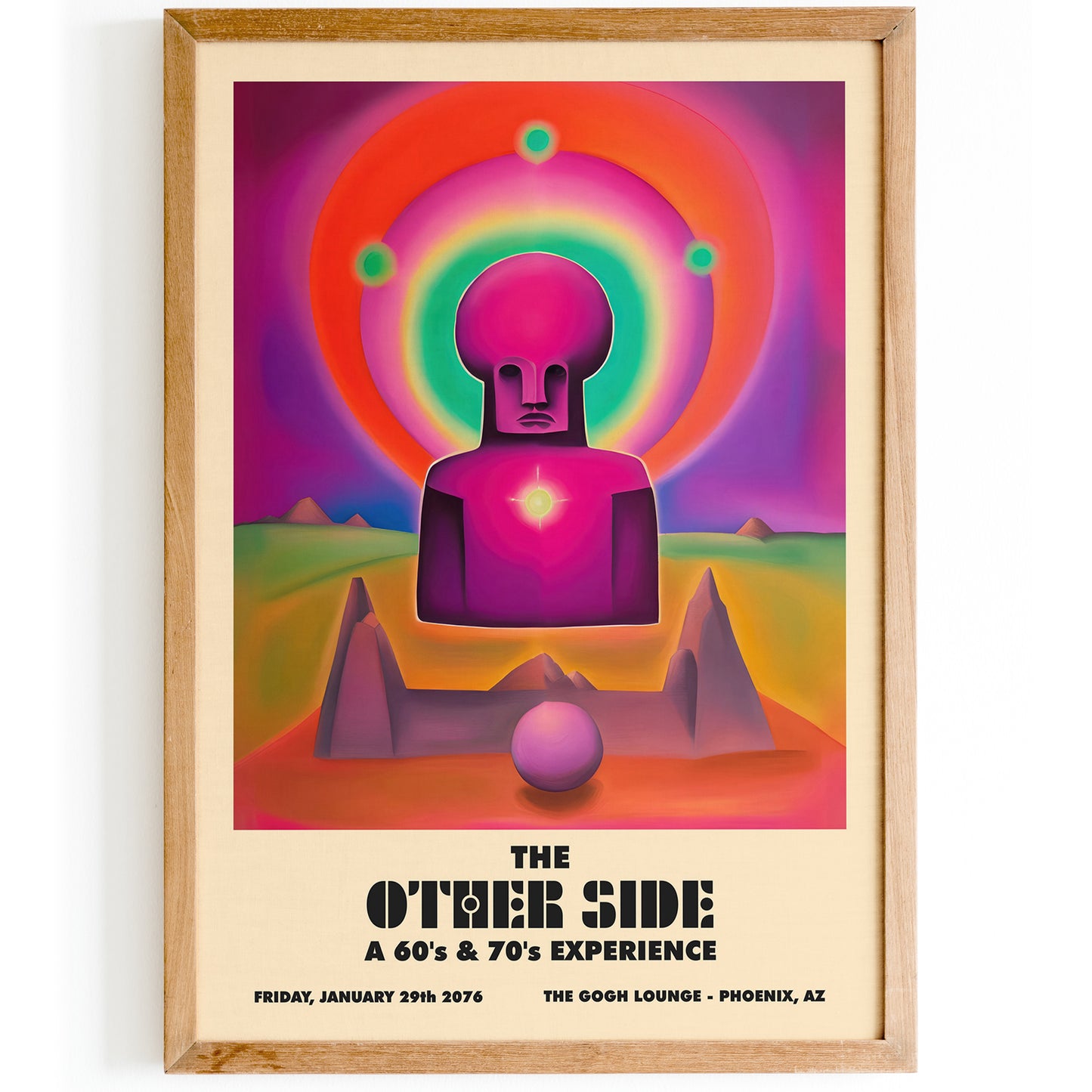 Trippy THE OTHER SIDE Hippie Festival 2076 Poster