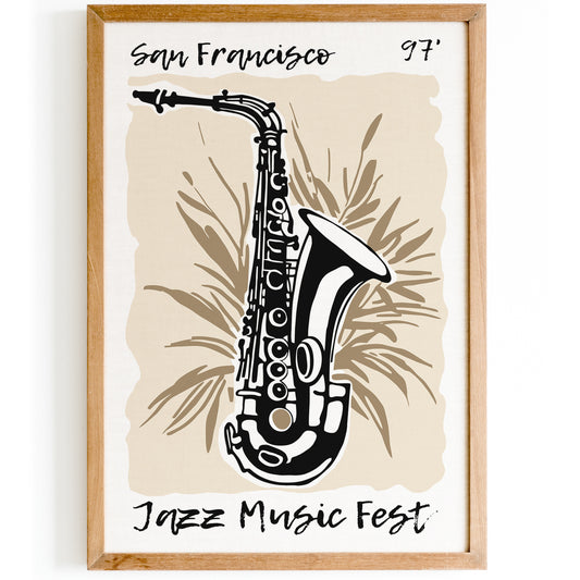 San Francisco Jazz Music Poster