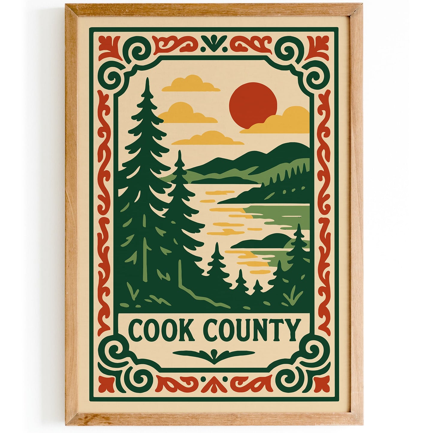 Cook County Travel Poster - Landscape Art Print