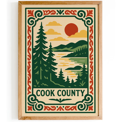 Cook County Travel Poster - Landscape Art Print