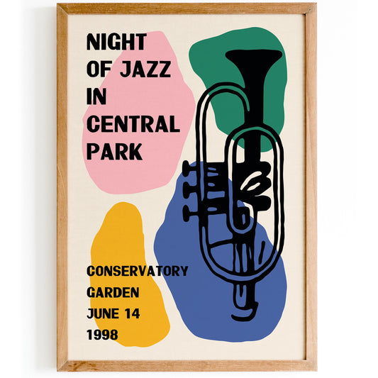 Central Park Jazz Night Poster