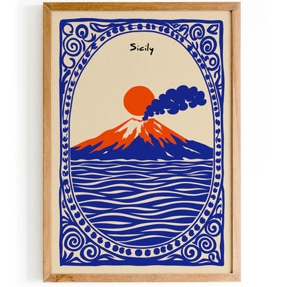 Mount Etna Sicily Poster