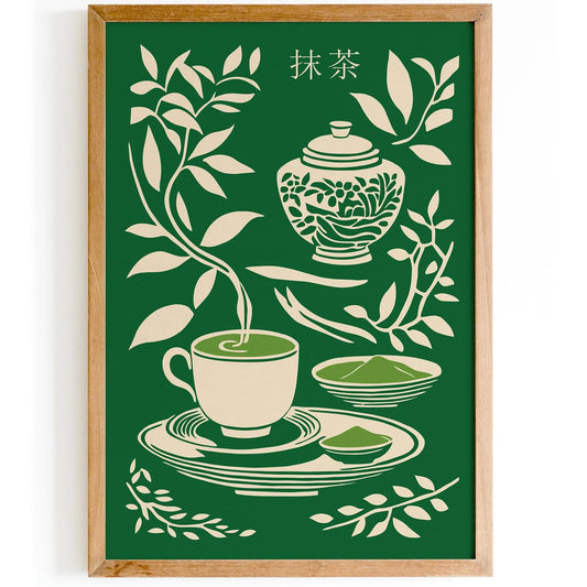 Matcha Japanese Tea Green Poster