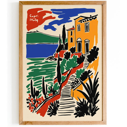 Capri Italy Travel Art Print 2025