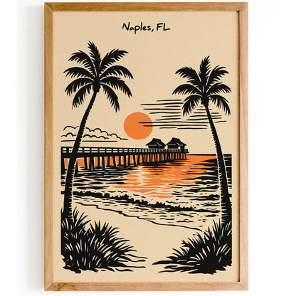 Naples Florida Travel Poster