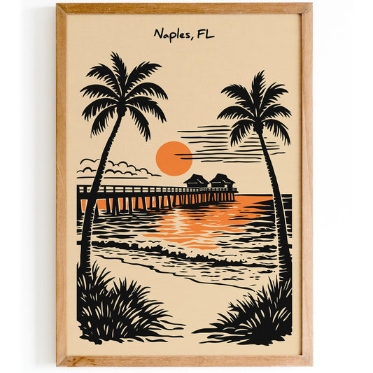 Naples Florida Travel Poster