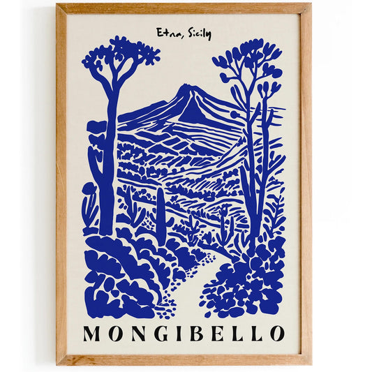 Mongibello Etna Sicily Poster