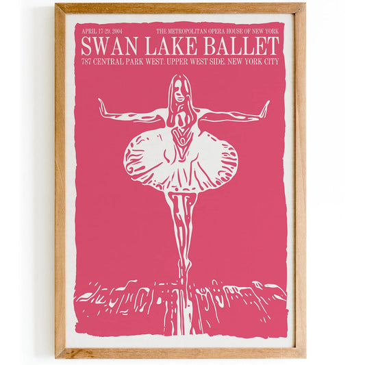 Swan Lake Ballet Performance Poster