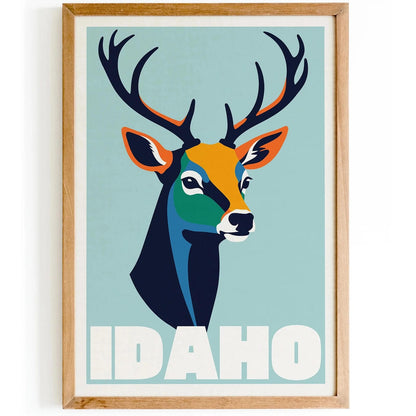 Idaho Deer Head Art Print