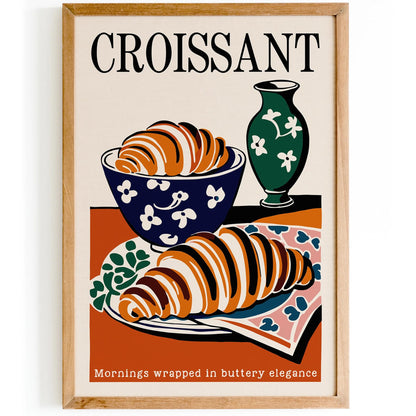 Breakfast Elegance Croissant Print