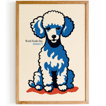 World Poodle Day Retro Poster