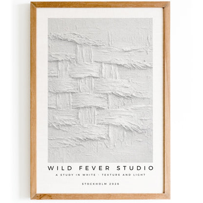 Wild Fever Studio White Texture Study Poster
